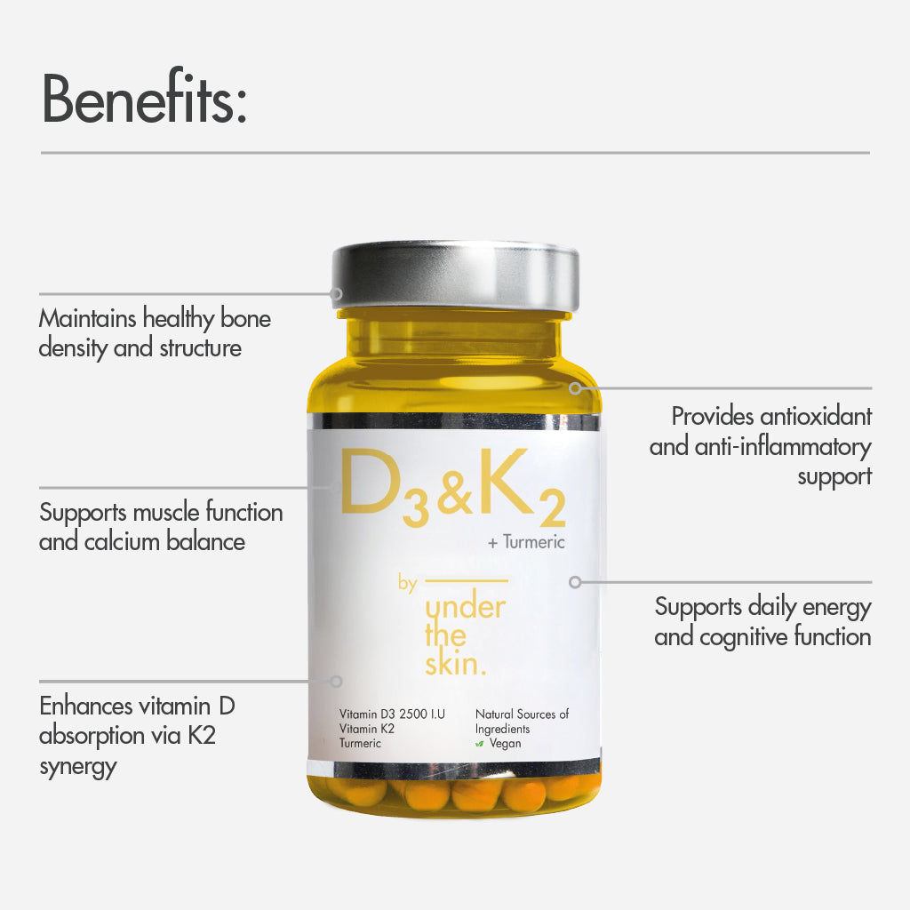 Vitamin D3 & K2 + Gurkmeja.
